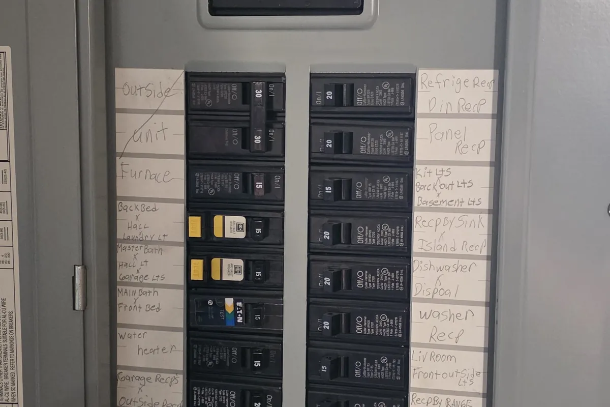 Newly installed electrical panel with neat terminations