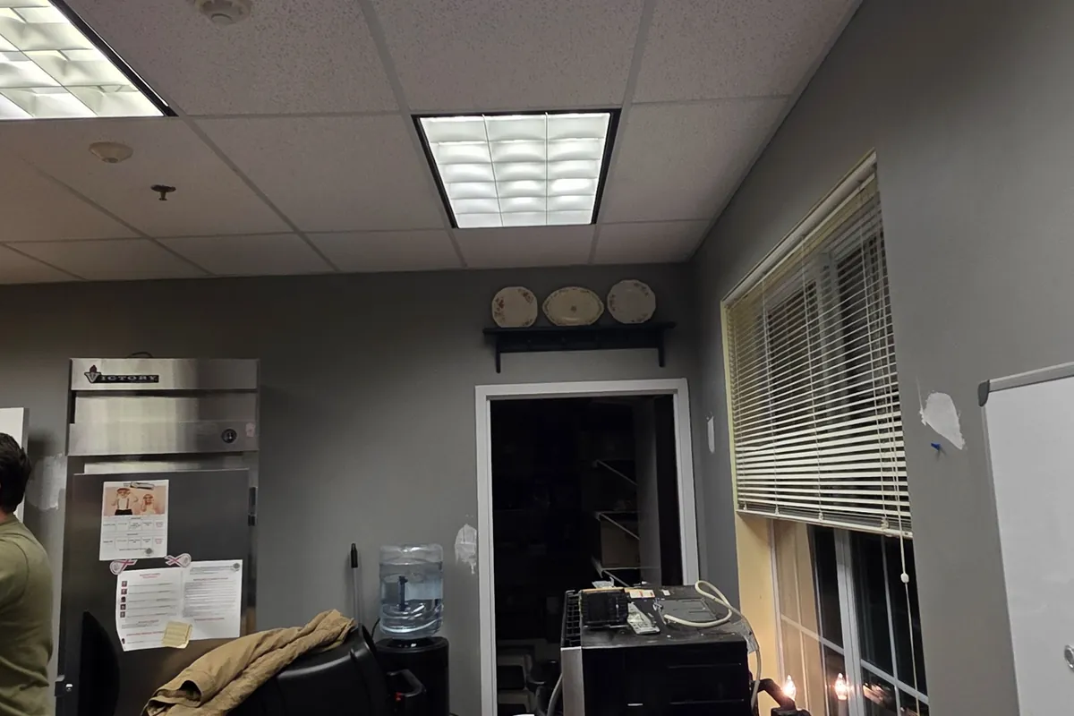 Commercial interior served by the panel room installation